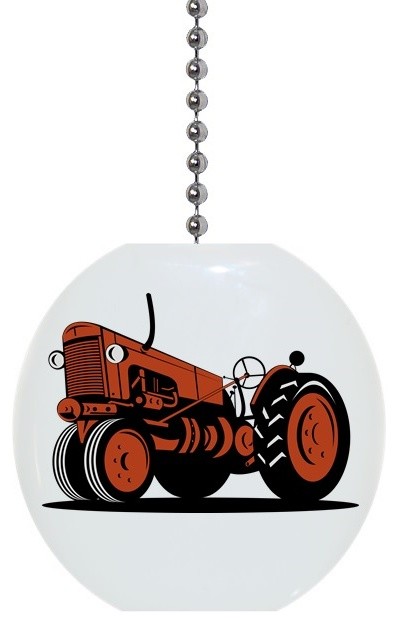 Orange Vintage Tractor Ceiling Fan Pull Contemporary Ceiling