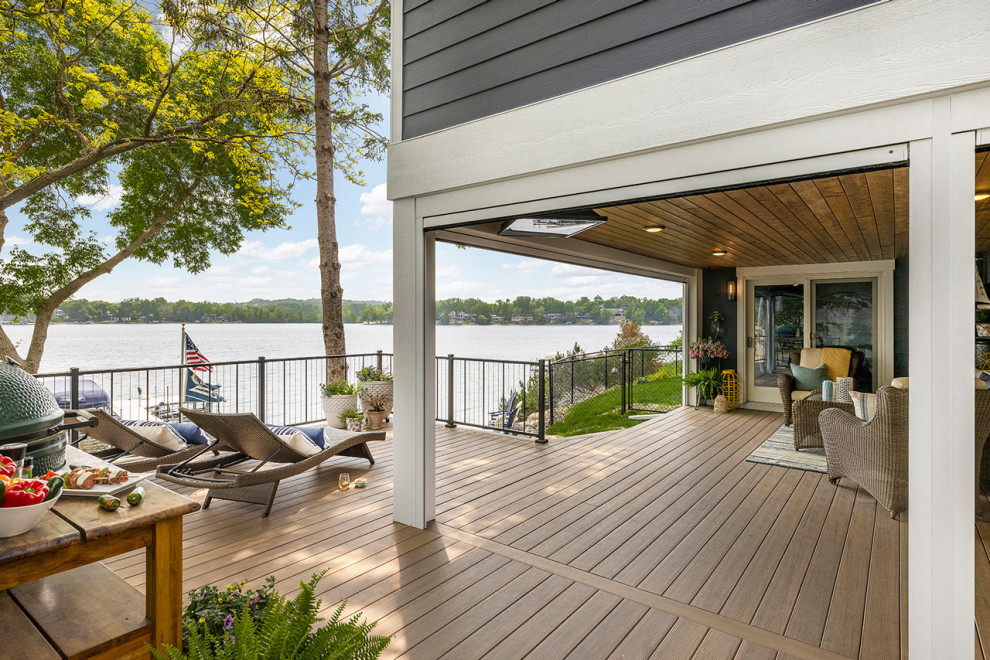 The Lakeside | Great Room Addition & Screen Porch - Beach Style - Porch ...