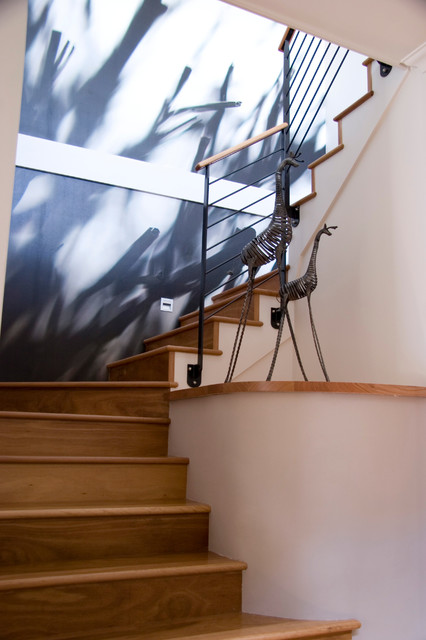 Wall murals escalate... modern-staircase