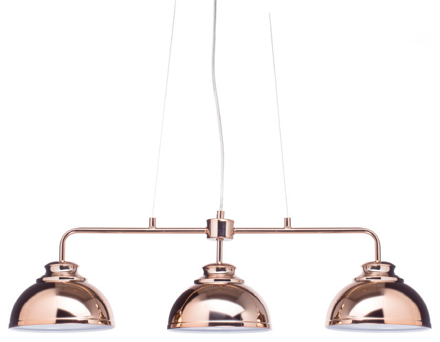 Brooklyn 3 Light Ceiling Pendant Bar Rose Gold Brooklyn 3 Light Ceiling Pendant Bar Rose Gold Contemporary Kitchen Island Lighting By Litecraft