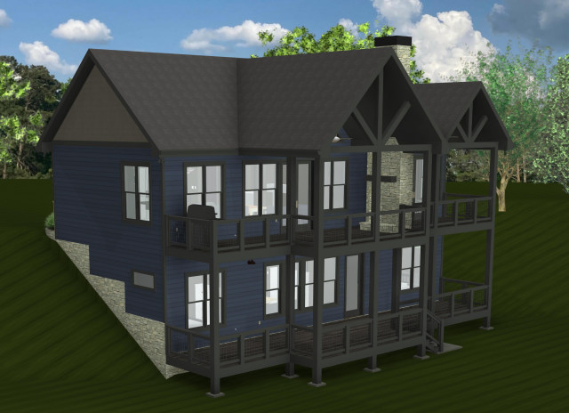 Confluence Cabin rustic-rendering