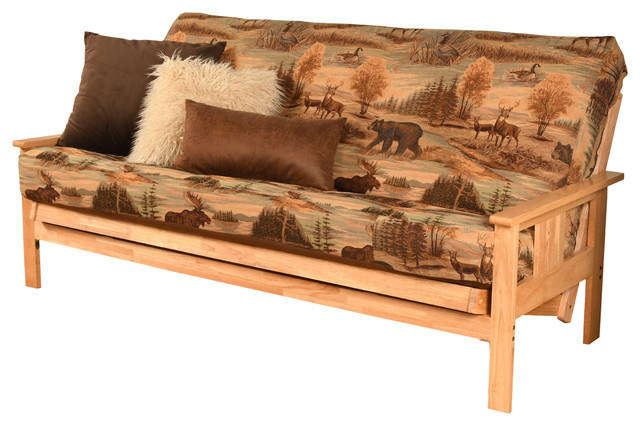 Caleb Frame Futon With Natural Finish, Canadian
