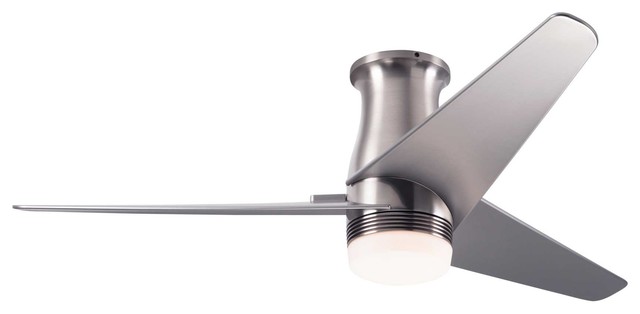 Modern Fan Velo Flush Dc Bright Nickel 48 Flush Mount Led Ceiling