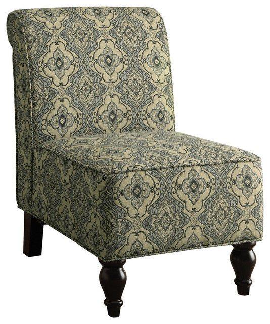 Monarch Specialties - Accent Chair, Brown "Bell Pattern ...