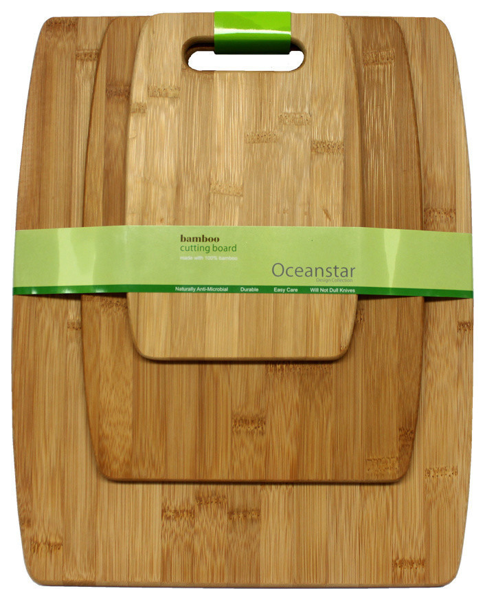 Oceanstar 3Piece Bamboo Cutting Board Set CB1156 Transitional