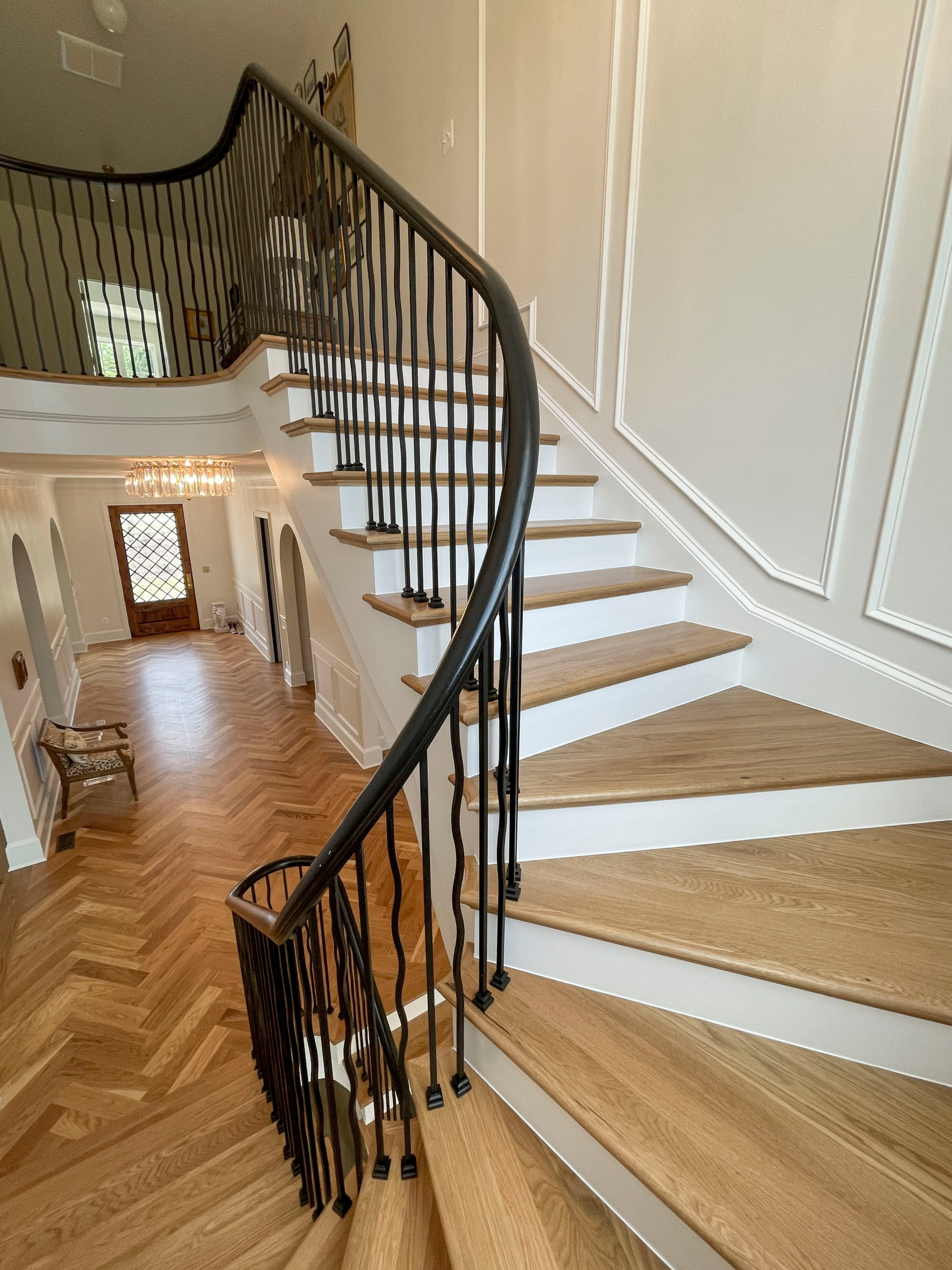 106_Modern Balustrade System Meets Traditional Winding Stairs, Aldie VA  20105