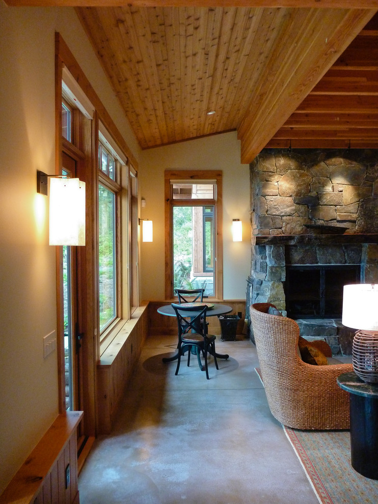 Inspiration for a rustic home design remodel in Seattle