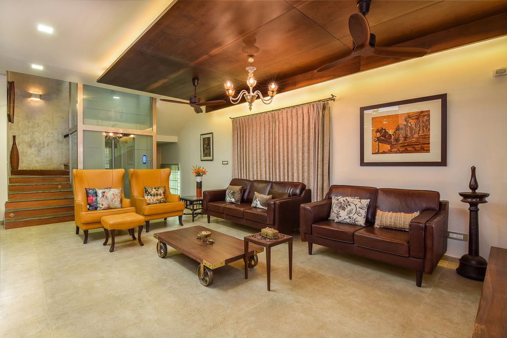 Design ideas for a living room in Bengaluru.