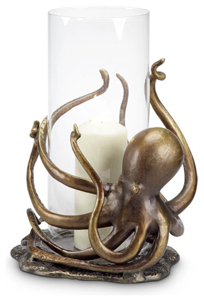 Octopus Hurricane Candle holder Beach Style Candleholders by