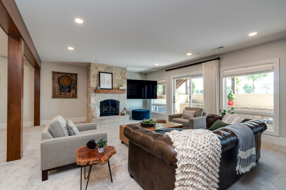 Basement - transitional basement idea