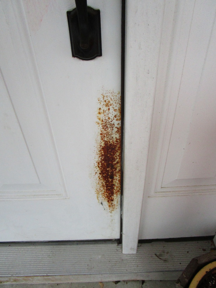 rust bleeding through paint.