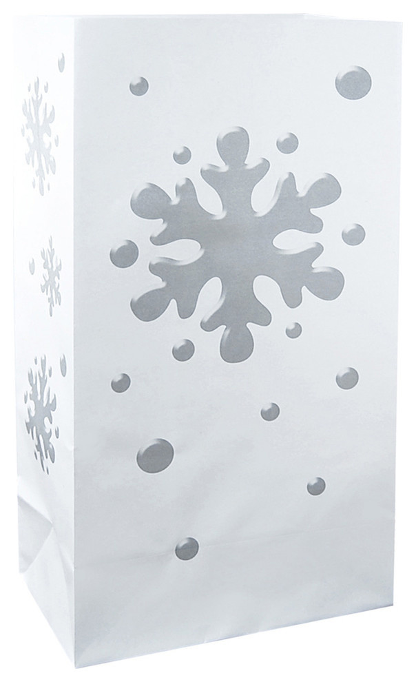Luminaria Bags, Snowflake, Set of 24