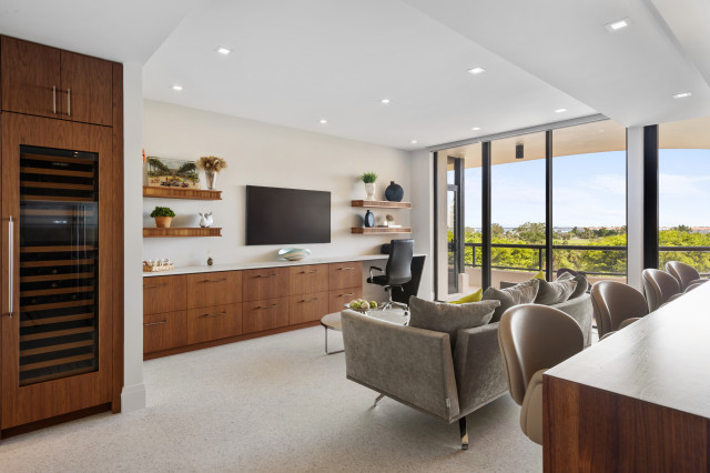 Coastal Retreat modern-wohnbereich