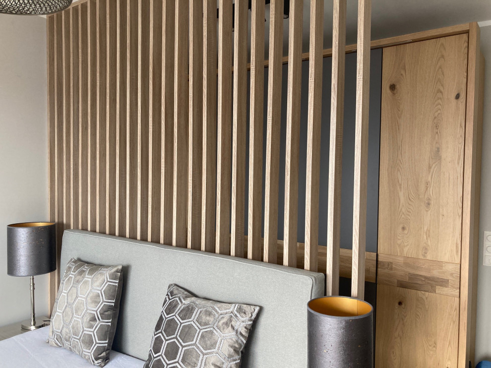 Schlafzimmer mit Trennwand und Ankleide Modern Schlafzimmer
