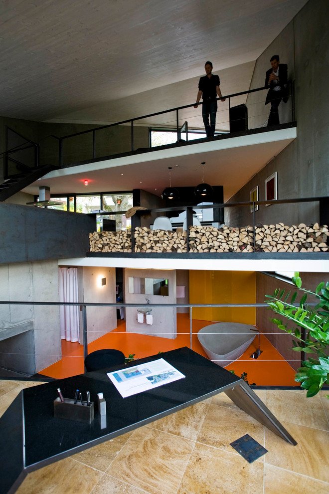 Photo of a contemporary home office in Dortmund.