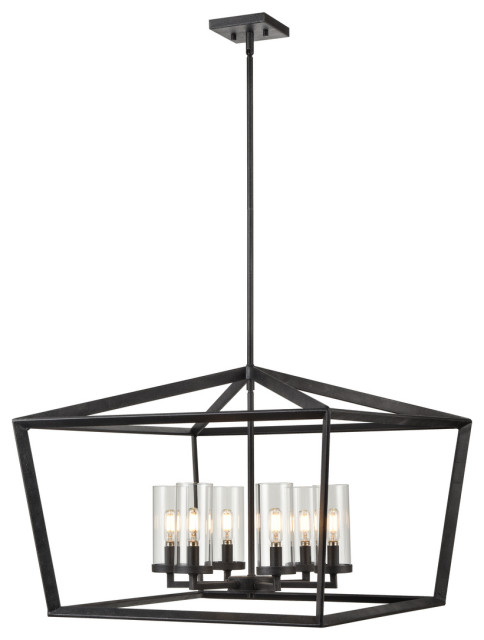 Innovations Colchester 6 26" Chandelier Weathered Zinc