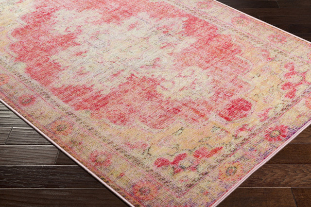 Surya Parker Pkr 2301 1 6 Corner Sample Bright Pink Pale Rug
