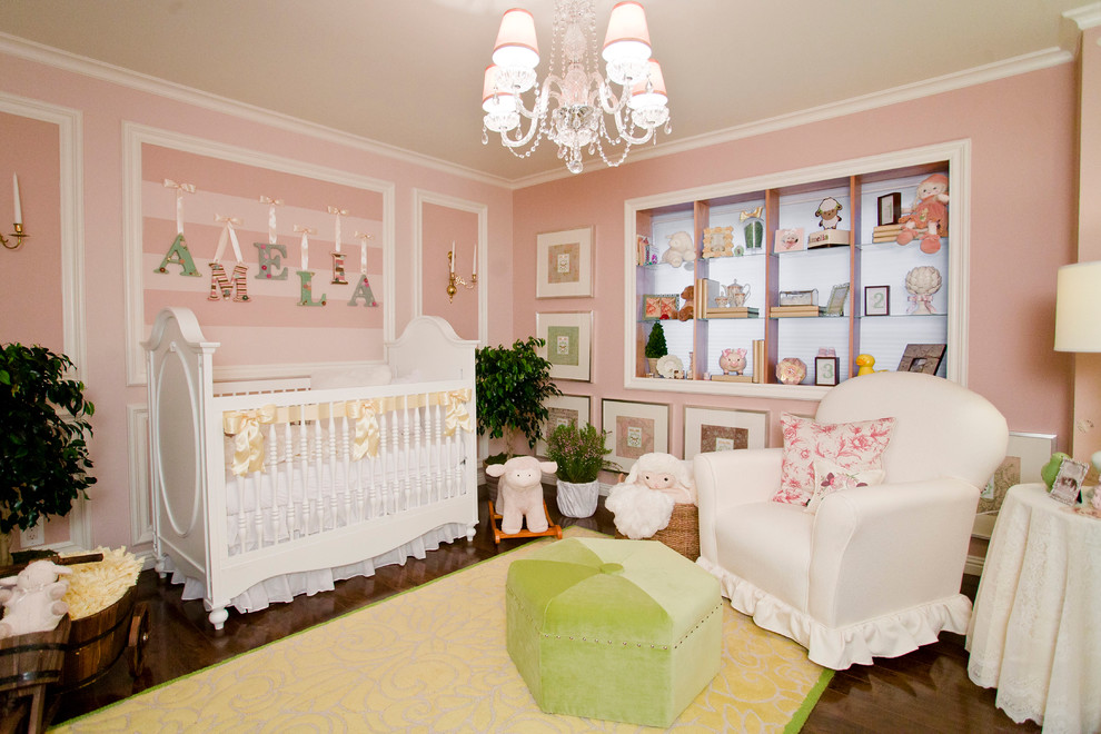 Design ideas for a small transitional nursery in Los Angeles.