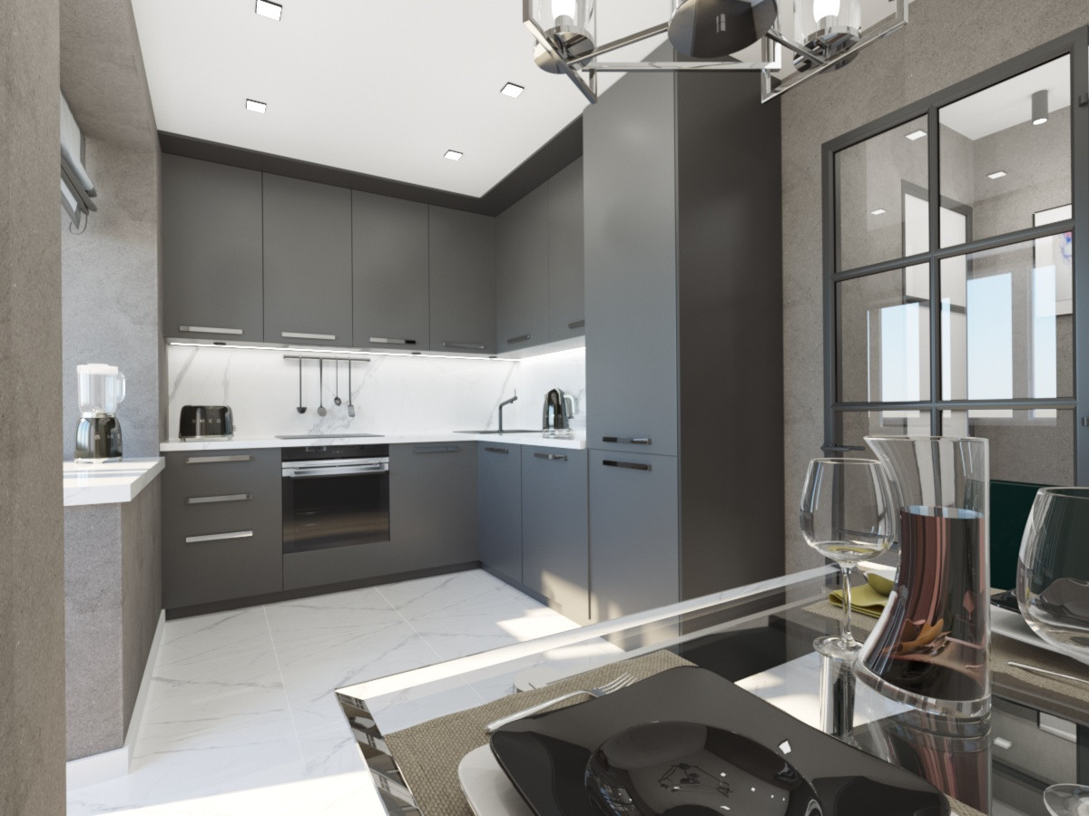 Дизайн-проект двухкомнатной квартиры в стиле Лофт