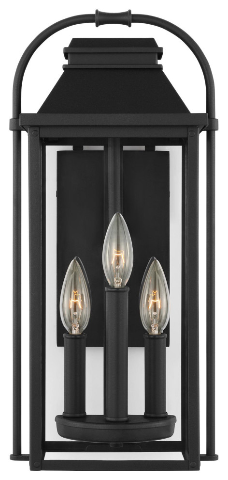 Visual Comfort OL13200TXB-Three Light Outdoor Wall Sconce, Wellsworth - Transitional - Outdoor ...