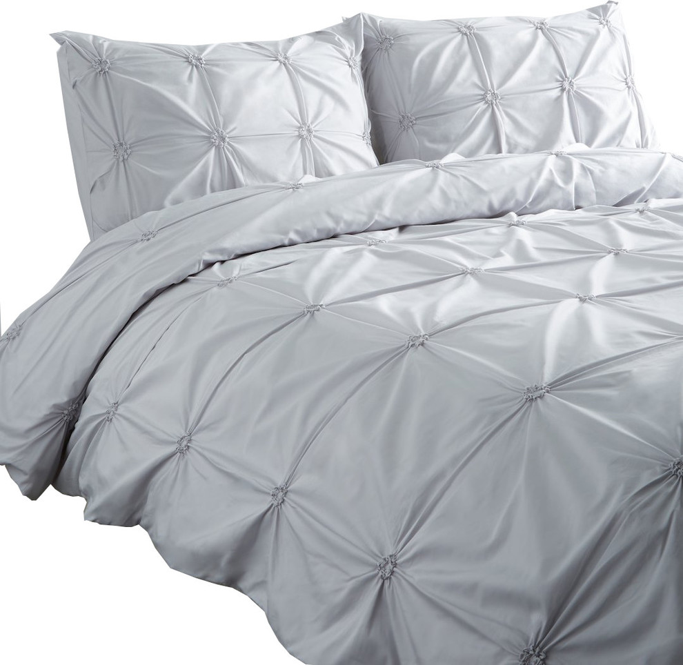 Epoque Emb Duvet Set, Full/ Queen - Contemporary - Duvet Covers And ...