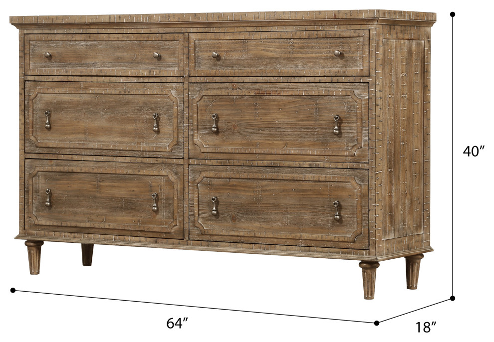 Marquez Dresser, Sandstone Buff Traditional Dressers by Lorino