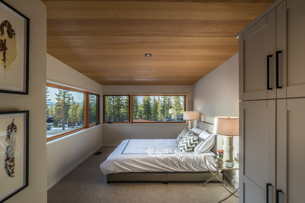 This is an example of a transitional bedroom in Sacramento.