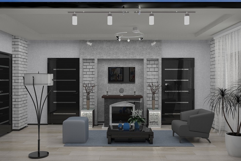 гостиная в 3-комнатной квартире