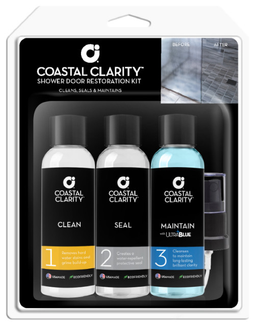 Coastal Clarity Shower Door Restoration Kit, Three-Step System