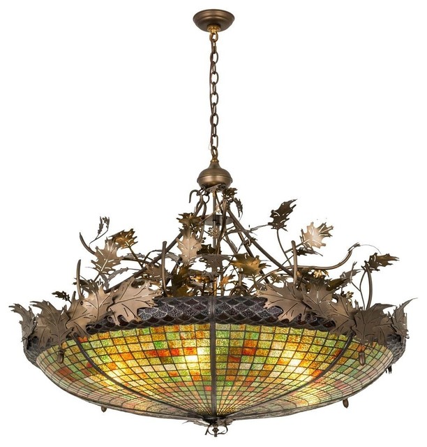 Meyda 48 Greenbriar Oak Inverted Pendant Meyda 48 Greenbriar Oak Inverted Pendant