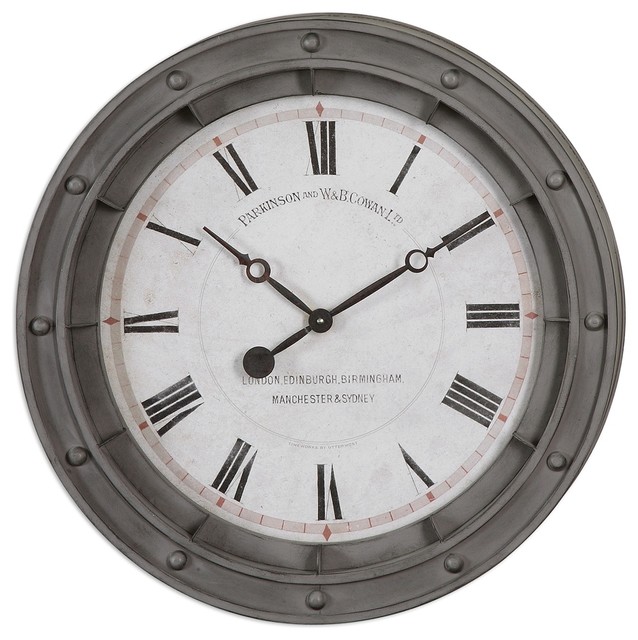 Uttermost Porthole Wall Clock Wall Clocks Houzz