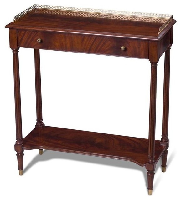 Console Table Scarborough House Crotch Mahogany Brass Gallery