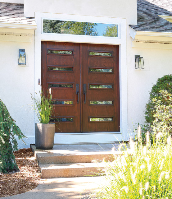 Plastpro® Fiberglass Doors & ODL Spotlights™ Doorglass - Modern - Entry