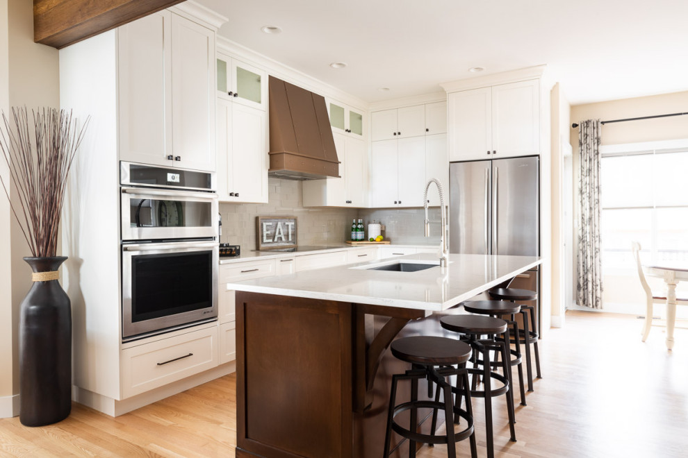 Inspiration for a transitional kitchen remodel in Calgary
