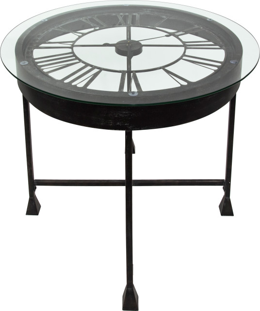 Kensigton Coffee Table Clock Industrial Coffee Tables by