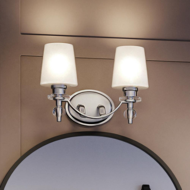 Luxury Posh Bath Fixture, 9.5''H x 14''W, in Polished Chrome