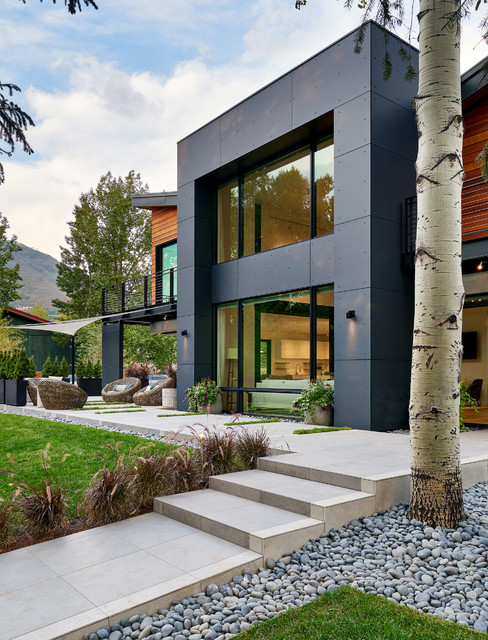 KELLY RESIDENCE ASPEN contemporaneo-giardino
