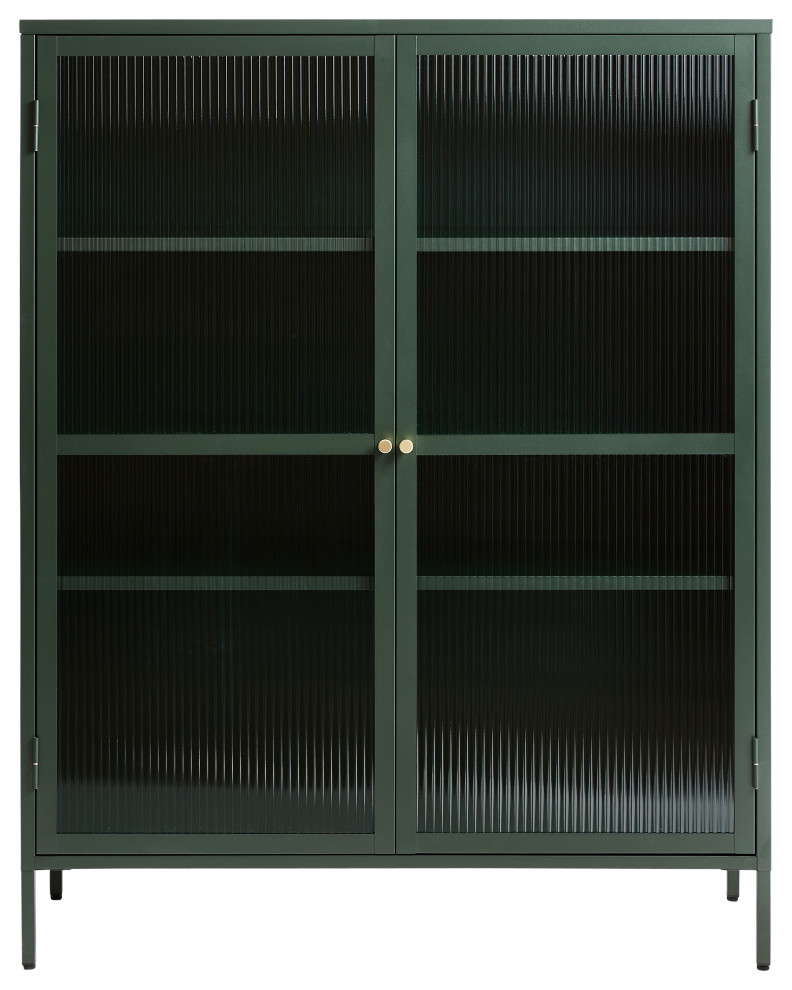 Metal & Glass 55" Display Contemporary China And