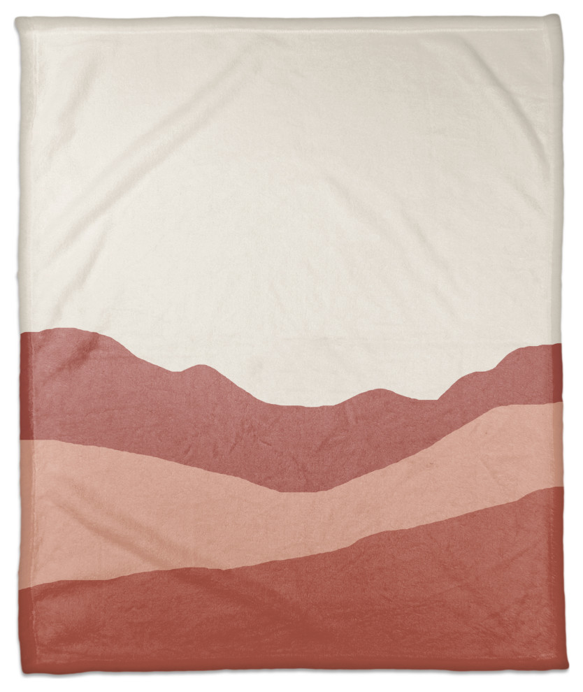 Pink Mountains 50x60 Coral Fleece Blanket