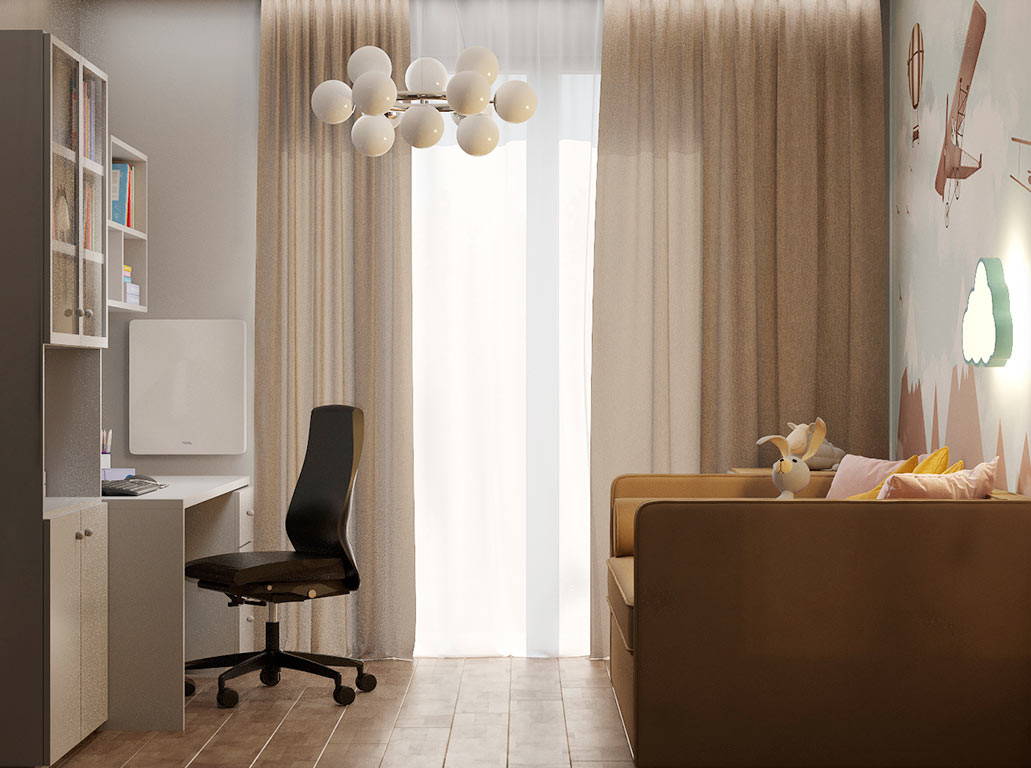 Дизайн-проект квартиры для молодой семьи ЖК "Цветной Бульвар"