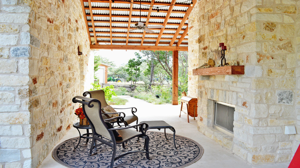 Design ideas for a country patio in Austin.