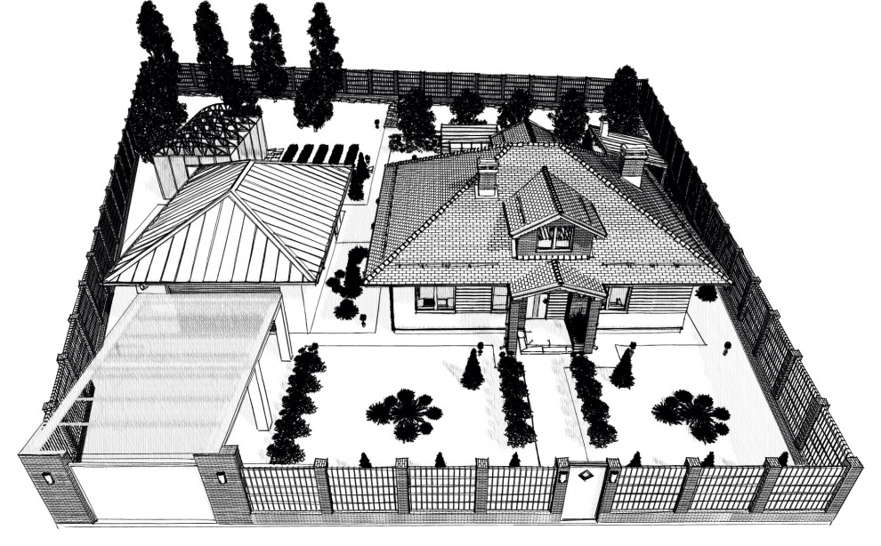 Эскизный проект благоустройства участка 1