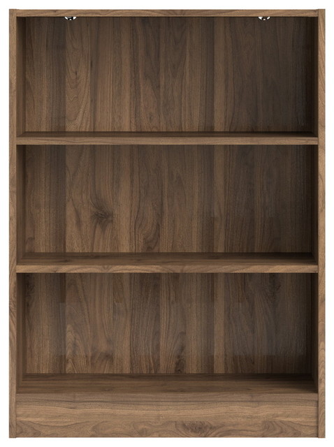 Tvilum Element 3 Shelf Bookcase Walnut Transitional Bookcases Tvilum Element 3 Shelf Bookcase Walnut Transitional Bookcases By Homesquare