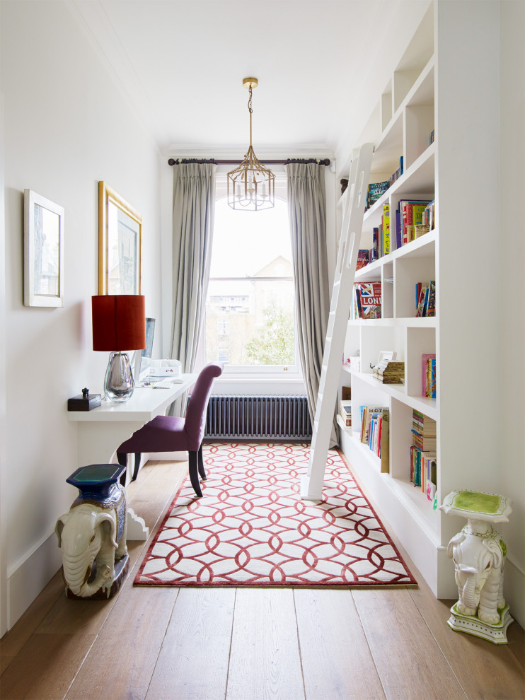Design ideas for an eclectic home office in Hertfordshire.