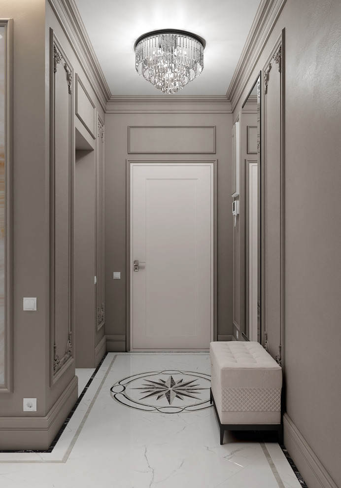 Гостиная в современном стиле в ЖК "Сердце Столицы"