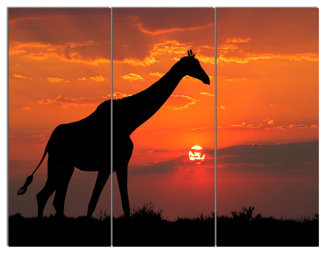 Masai Mara Game Reserve at Sunset Kenya Safari Giclee Canvas Picture Wall Art