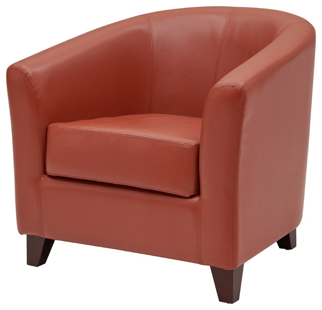 Hayden Bonded Leather Tub Chair Contemporary Armchairs And Hayden Bonded Leather Tub Chair Pumpkin