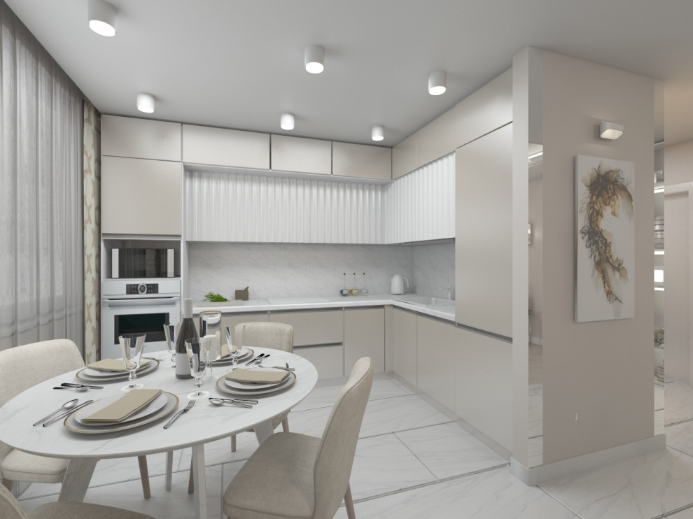 Современный интерьер в светлых тонах