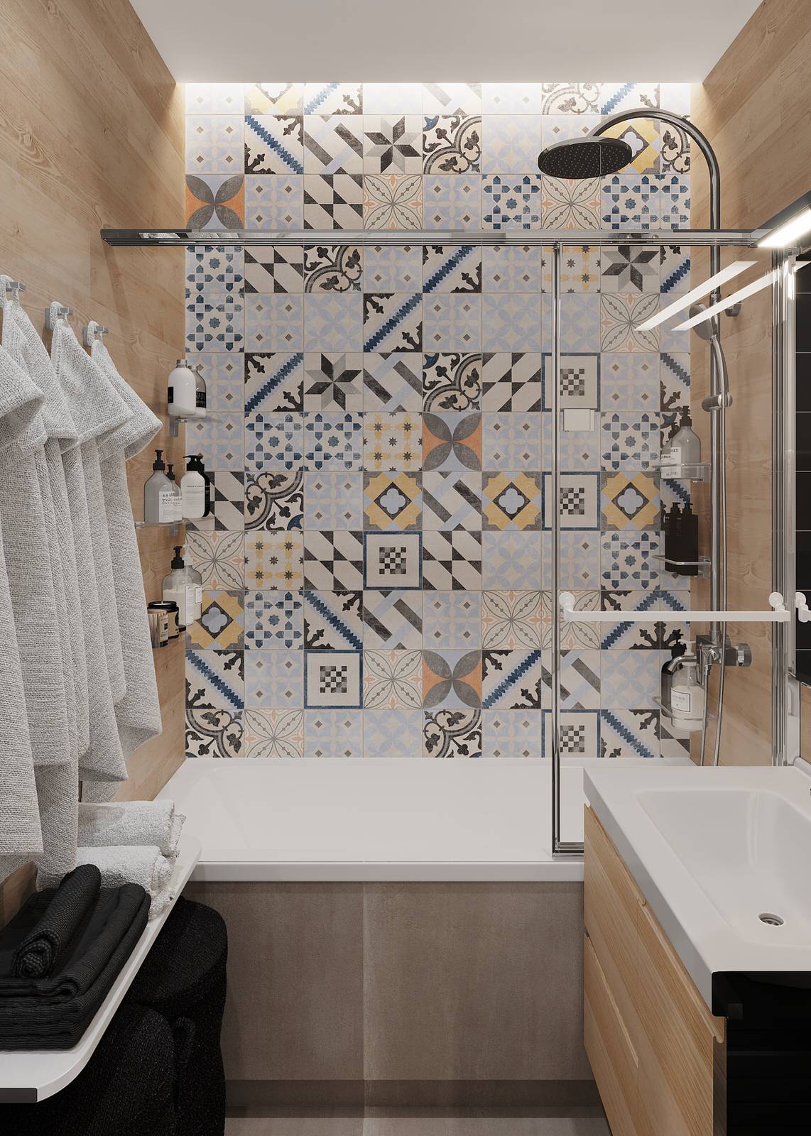 Интерьер в природной гамме для семьи с двумя детьми