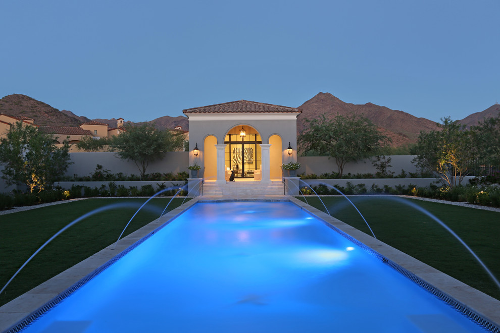 This is an example of a large mediterranean pool in Phoenix.